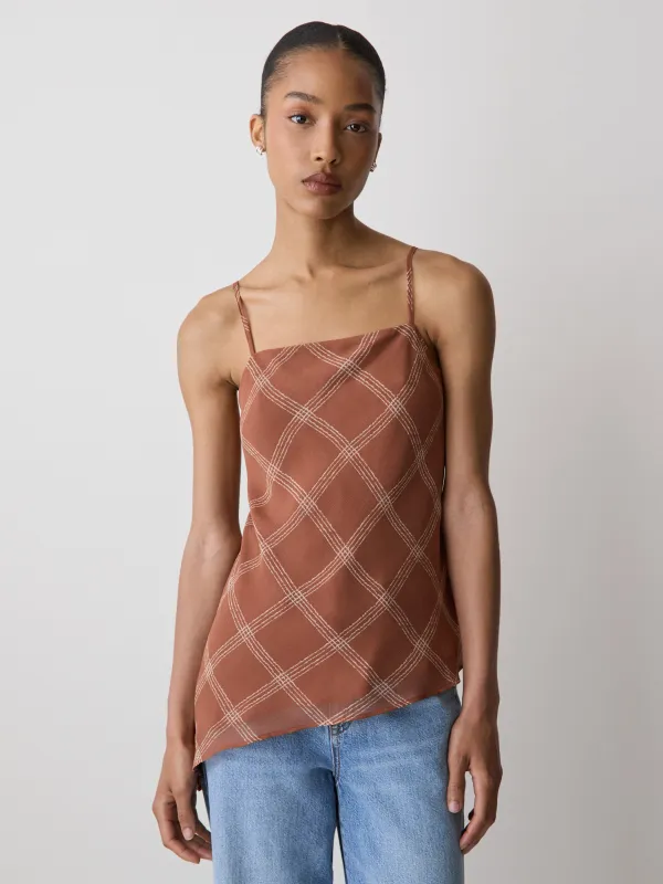 Sleeveless Square-Neck Blouse with Asymmetrical Hem made by RW&CO.