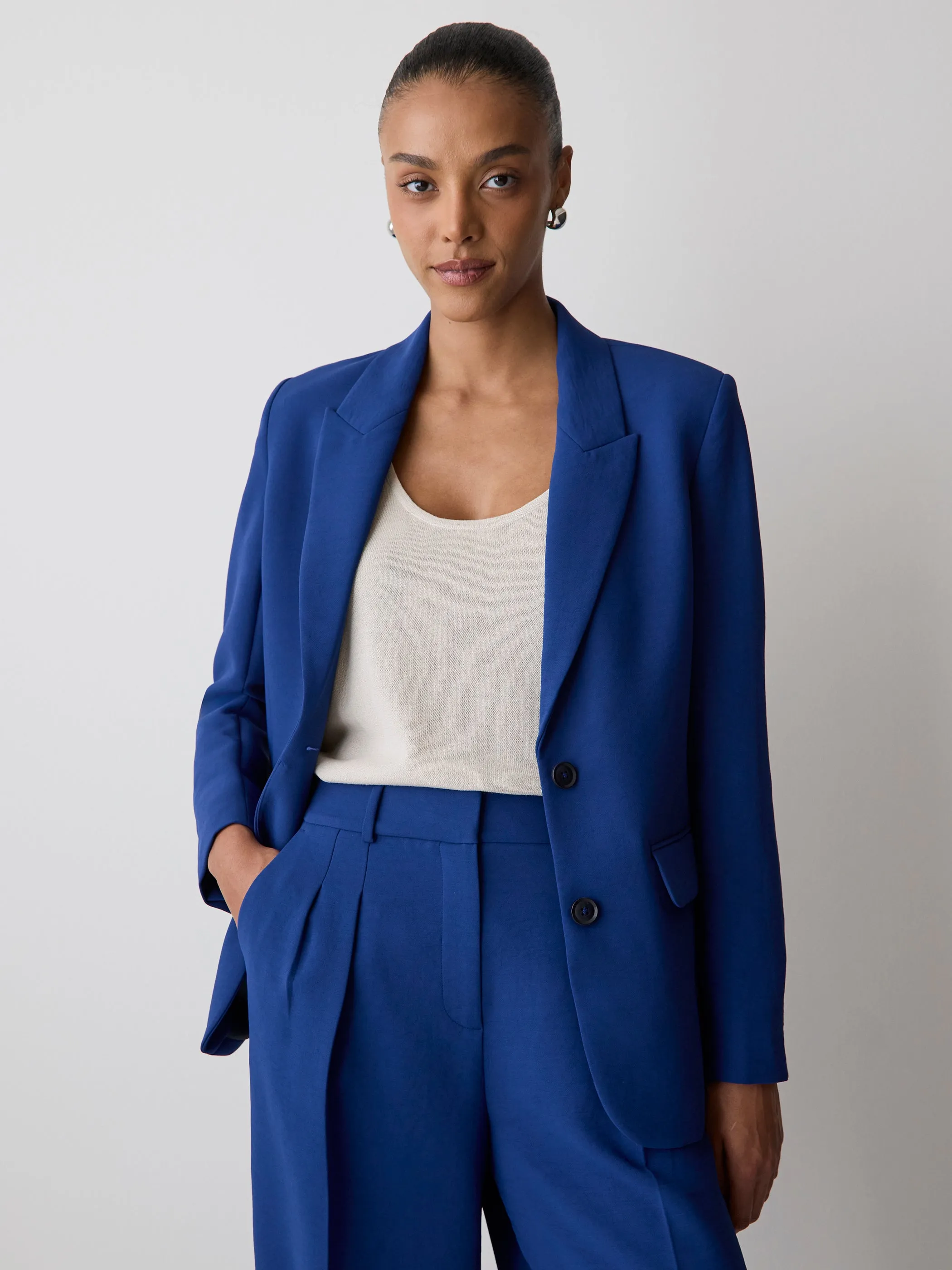 Relaxed-Fit Two-Button Blazer sold by RW&CO. product image thumbnail 2