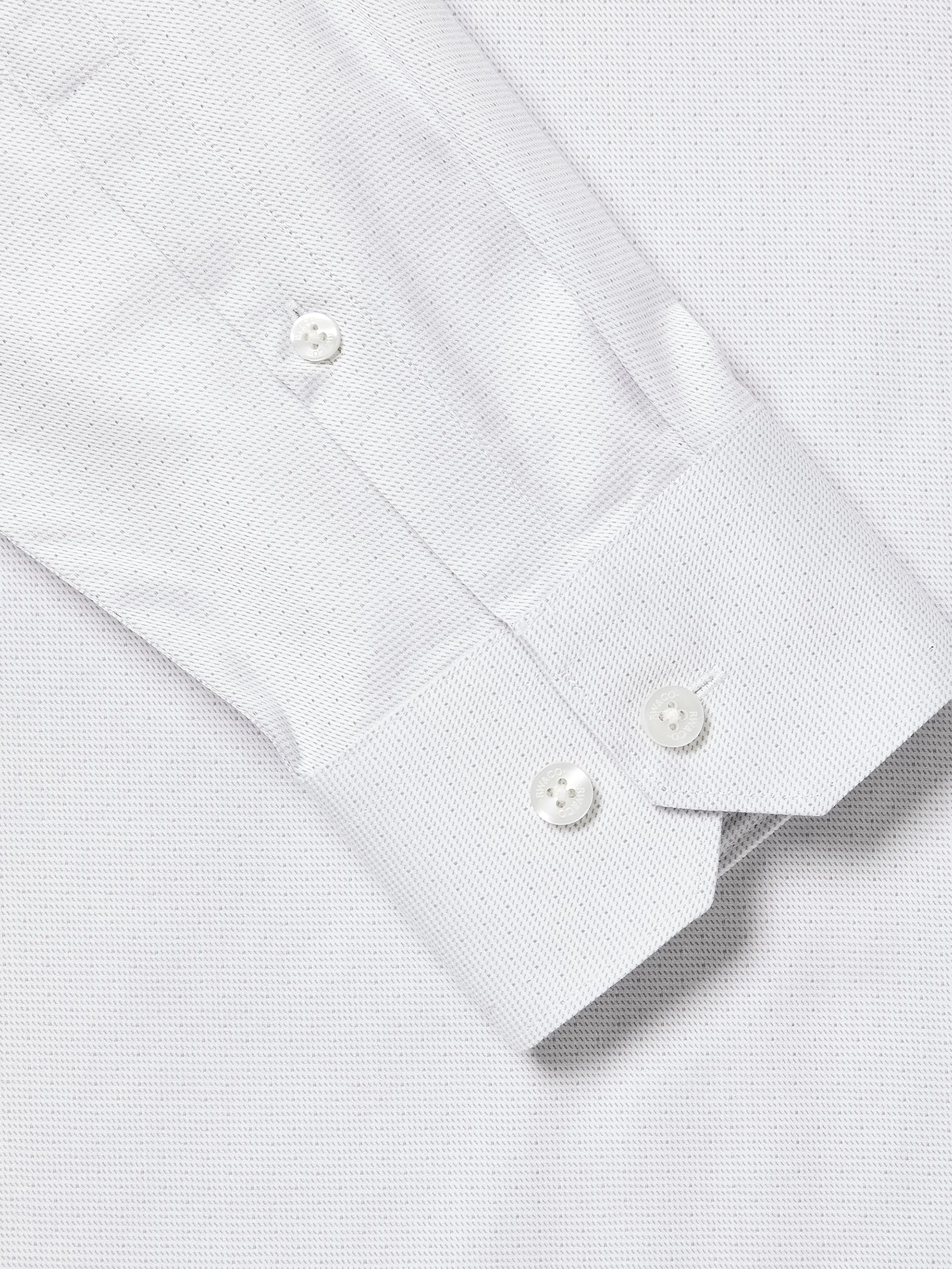 Tailored-Fit Dobby Dress Shirt with Grey Micro Dots sold by RW&CO. product image thumbnail 4