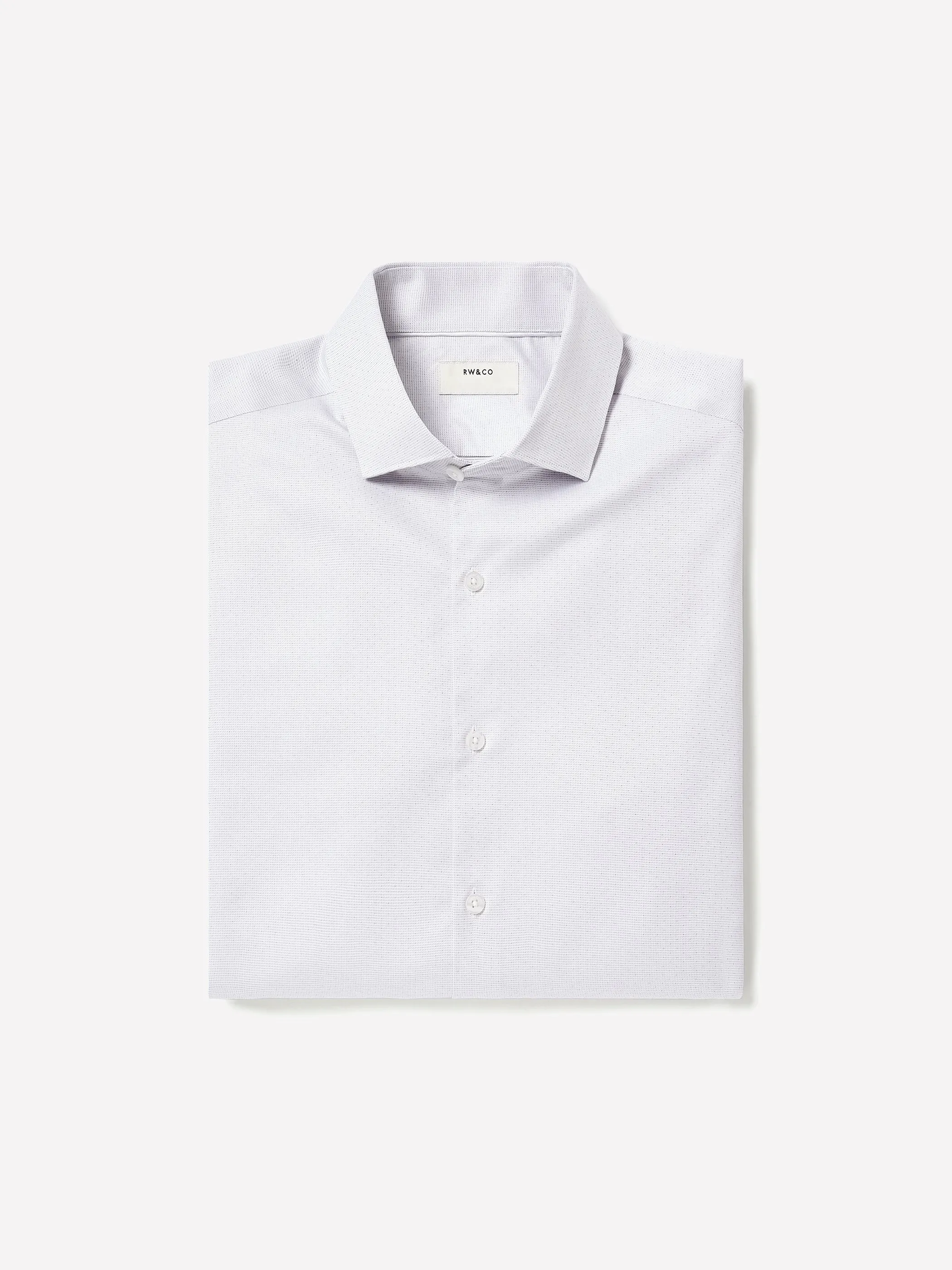 Tailored-Fit Dobby Dress Shirt with Grey Micro Dots sold by RW&CO.