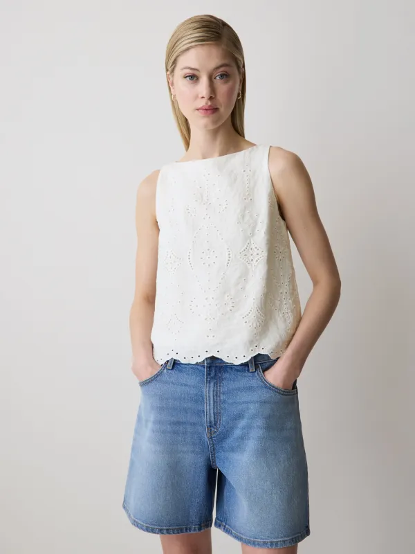 Sleeveless Embroidered Blouse made by RW&CO.
