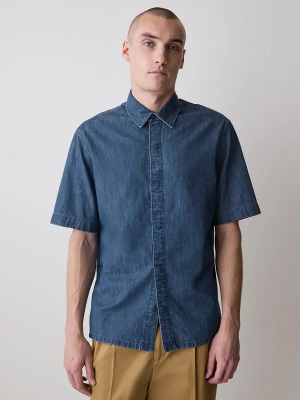 Short-Sleeve Denim Shirt made by RW&CO.