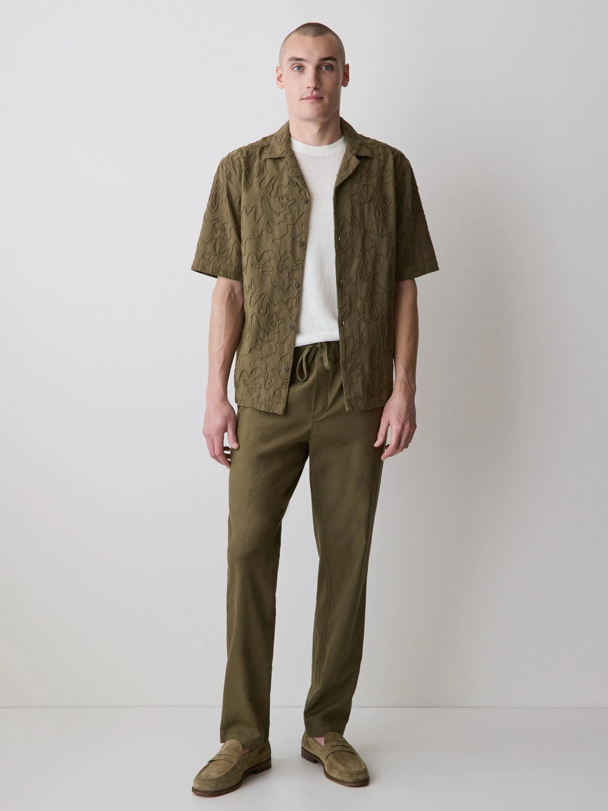 Short-Sleeve Camp-Collar Shirt with Embroidered Details sold by RW&CO. product image thumbnail 2