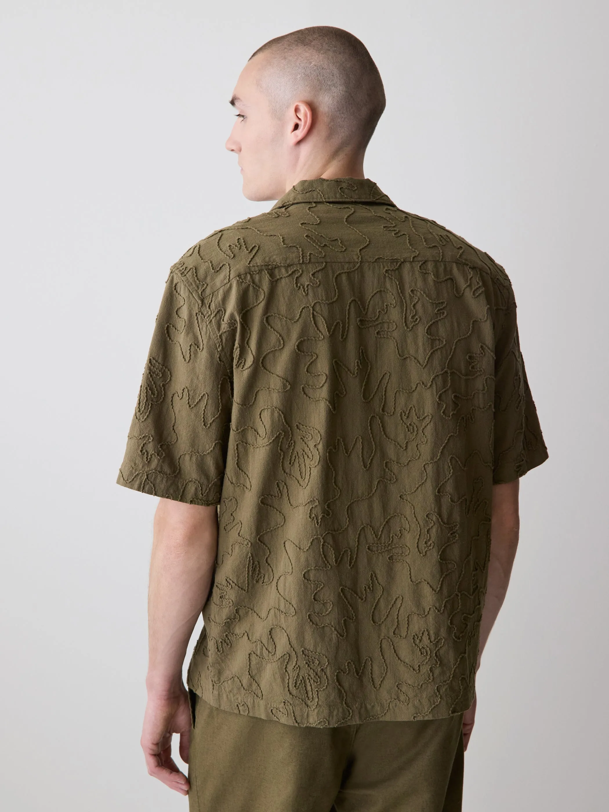 Short-Sleeve Camp-Collar Shirt with Embroidered Details sold by RW&CO. product image thumbnail 3