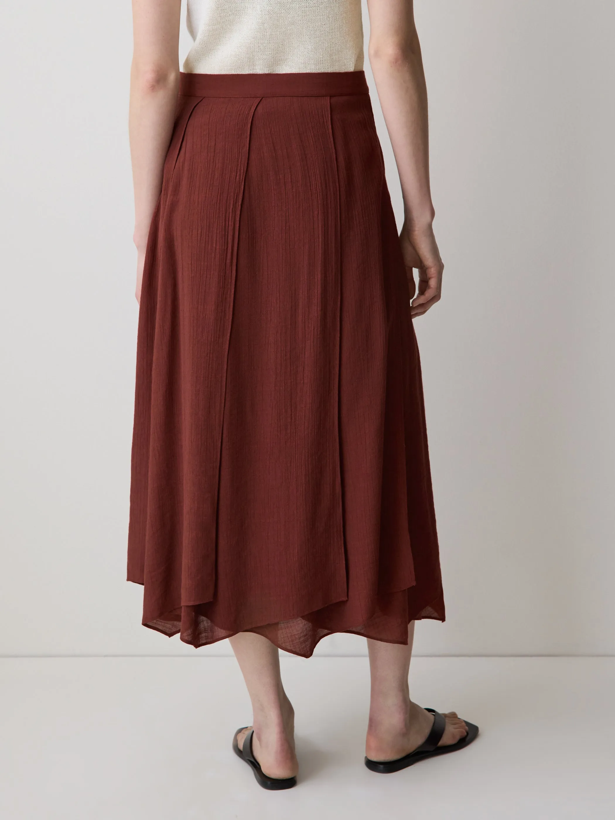 Mid-Rise Flare Midi Skirt sold by RW&CO. product image thumbnail 3