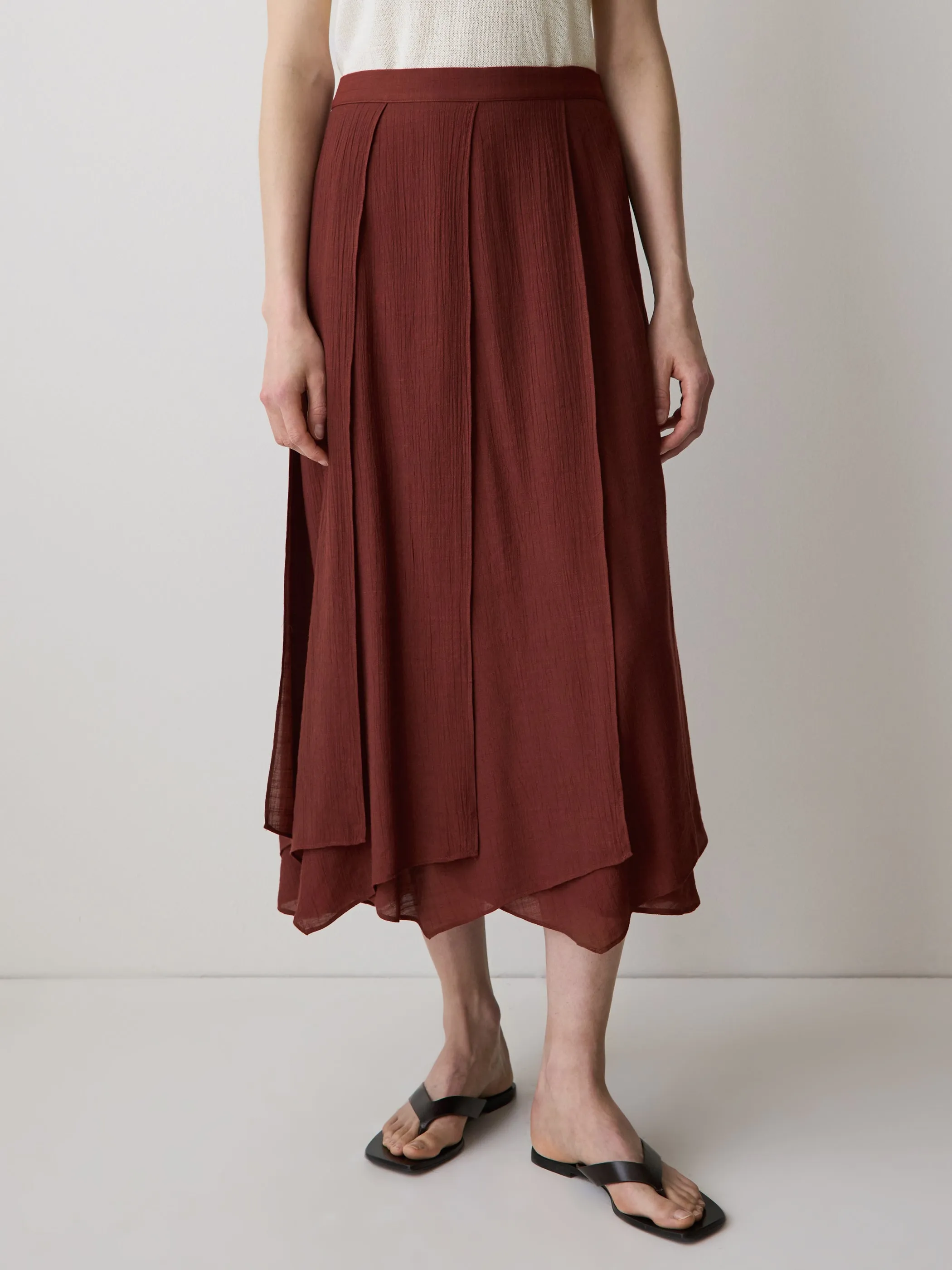 Mid-Rise Flare Midi Skirt sold by RW&CO. product image thumbnail 2