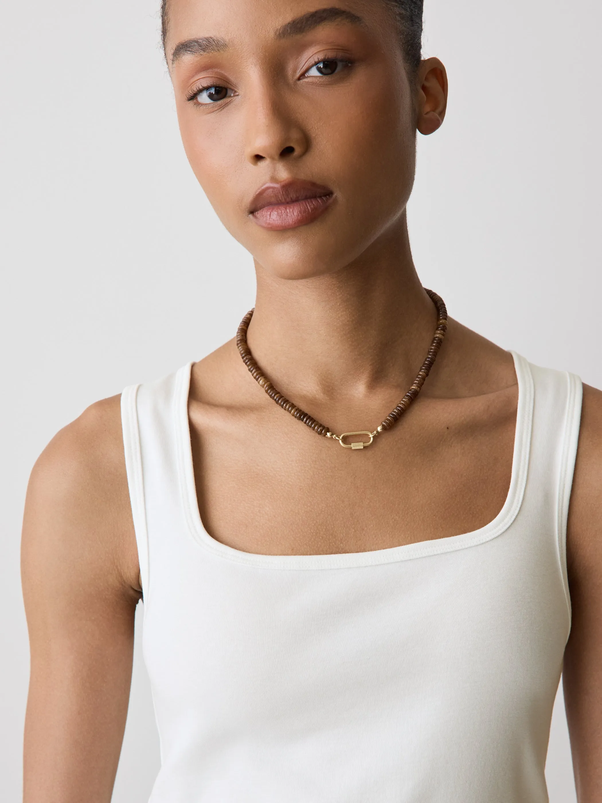 Beaded Carabiner Necklace sold by RW&CO.