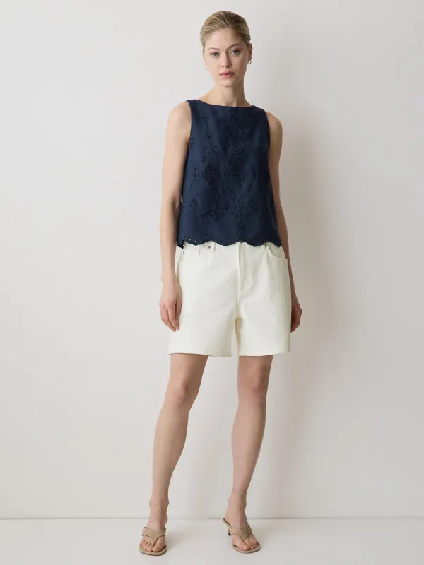 High-Rise Denim Shorts made by RW&CO.