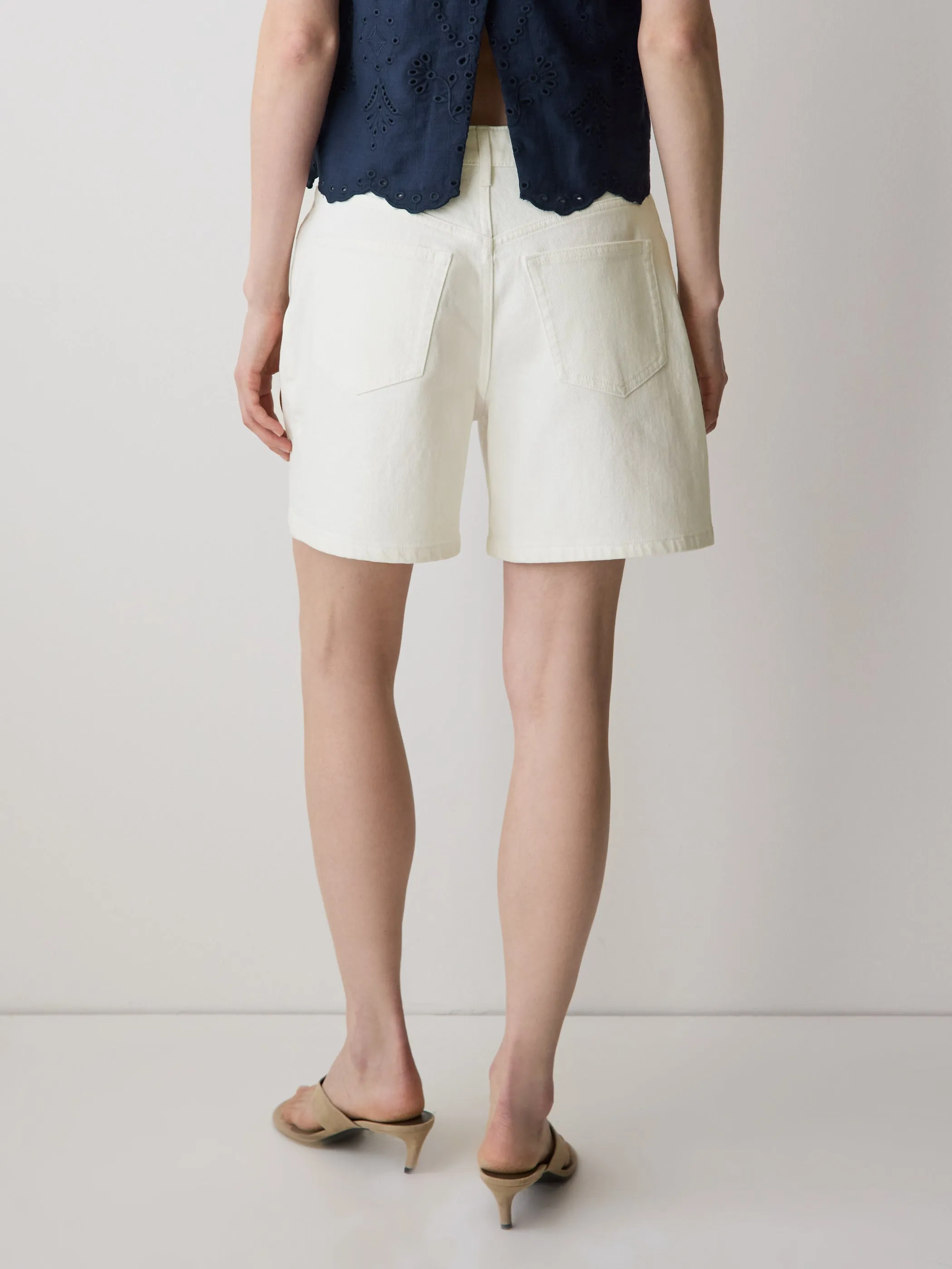 High-Rise Denim Shorts sold by RW&CO. product image thumbnail 3
