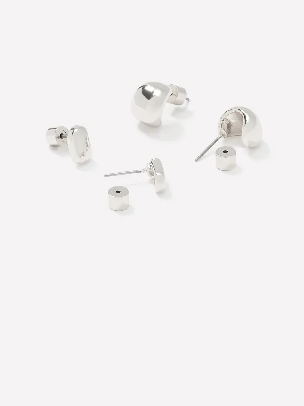 Sculptural Earrings - 2 Pairs made by RW&CO.