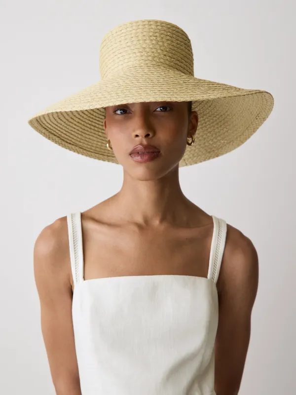 Straw Hat with Wide Brim made by RW&CO.