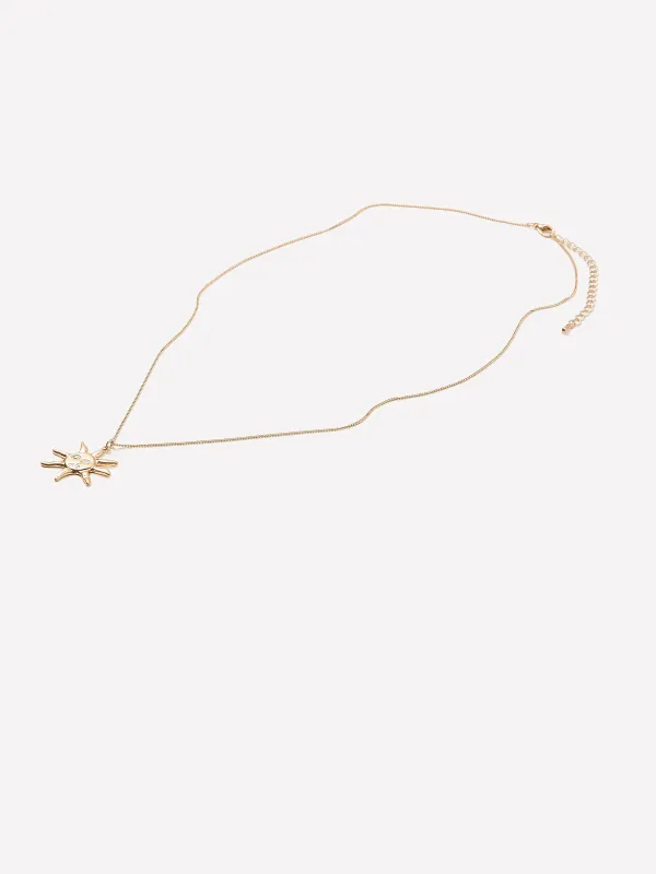 Long Necklace with Sun Pendant made by RW&CO.