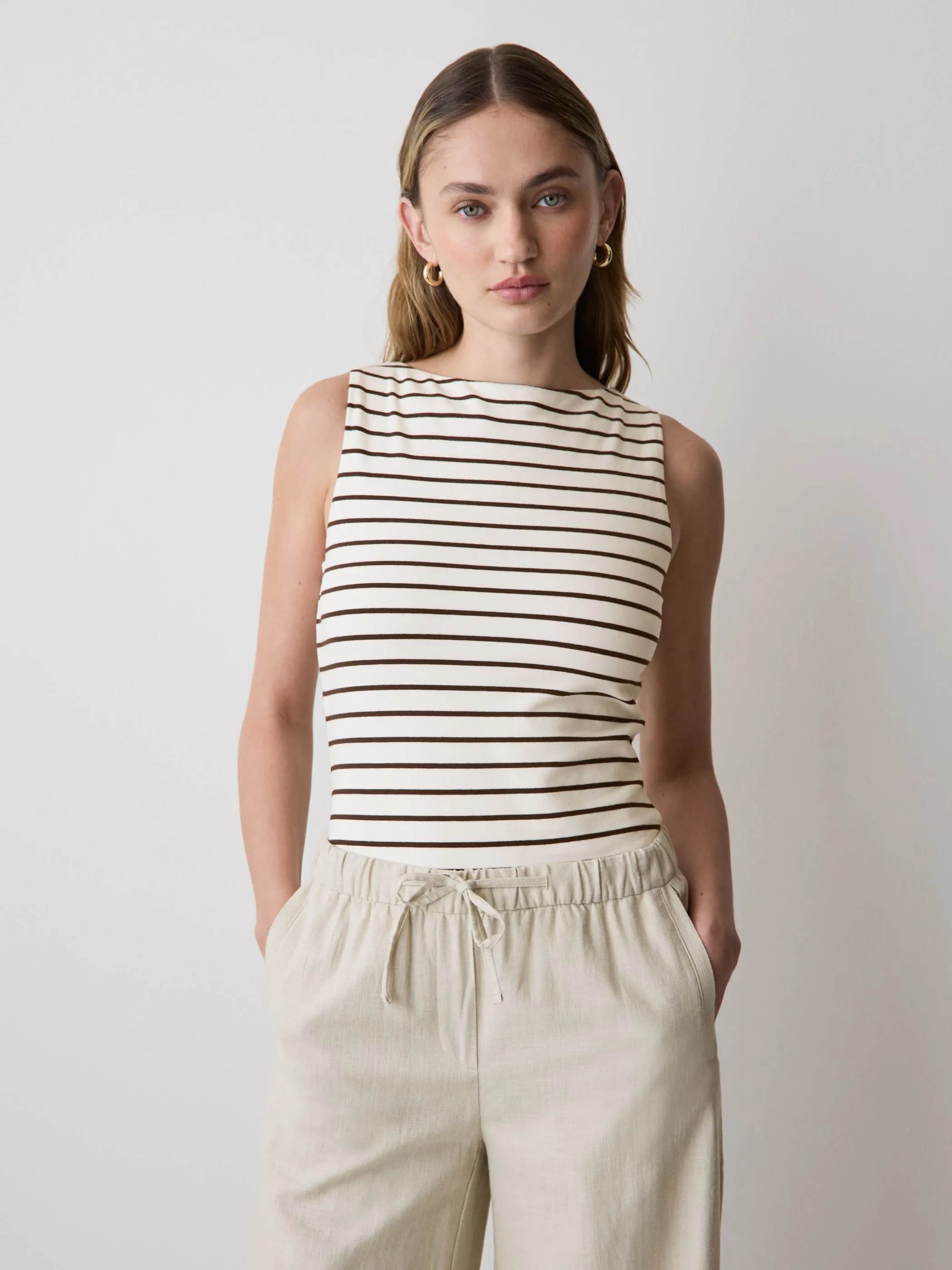Organic Cotton Boat-Neck Cami sold by RW&CO.