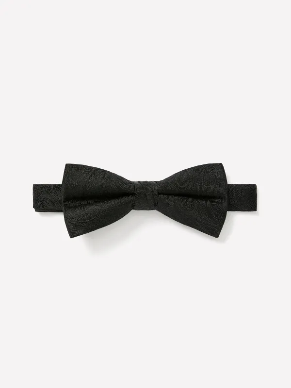 Paisley Black on Black Bow Tie made by RW&CO.