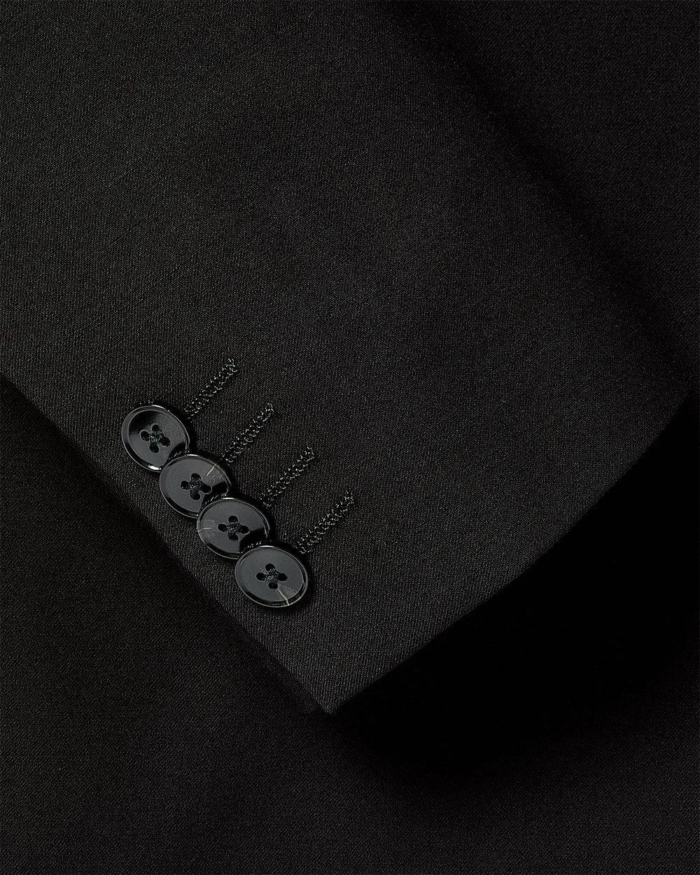 Essential Slim Fit Black Wool-Blend Suit Blazer sold by RW&CO. product image thumbnail 5