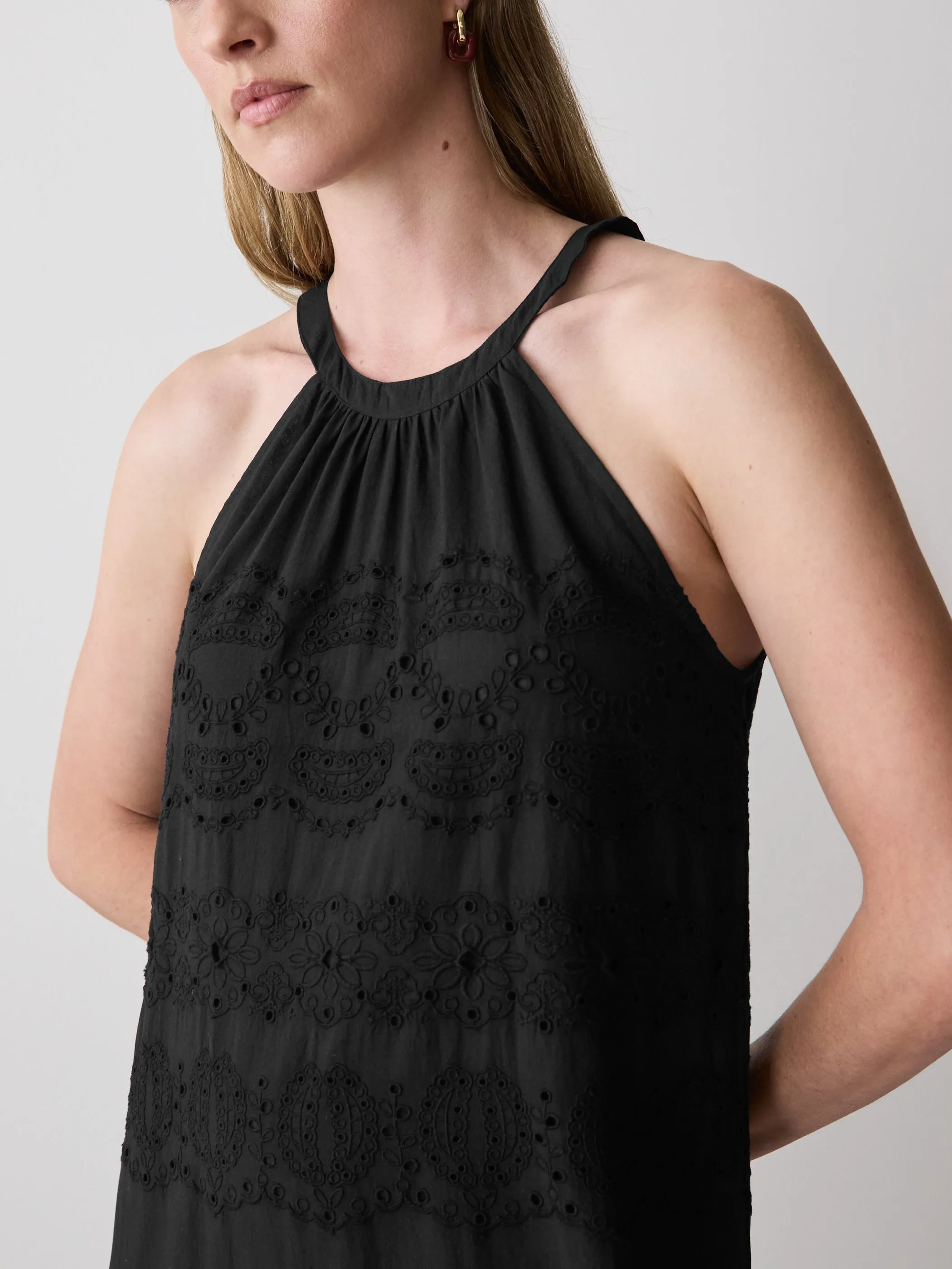 Sleeveless Halter Maxi Dress with Eyelets sold by RW&CO. product image thumbnail 4