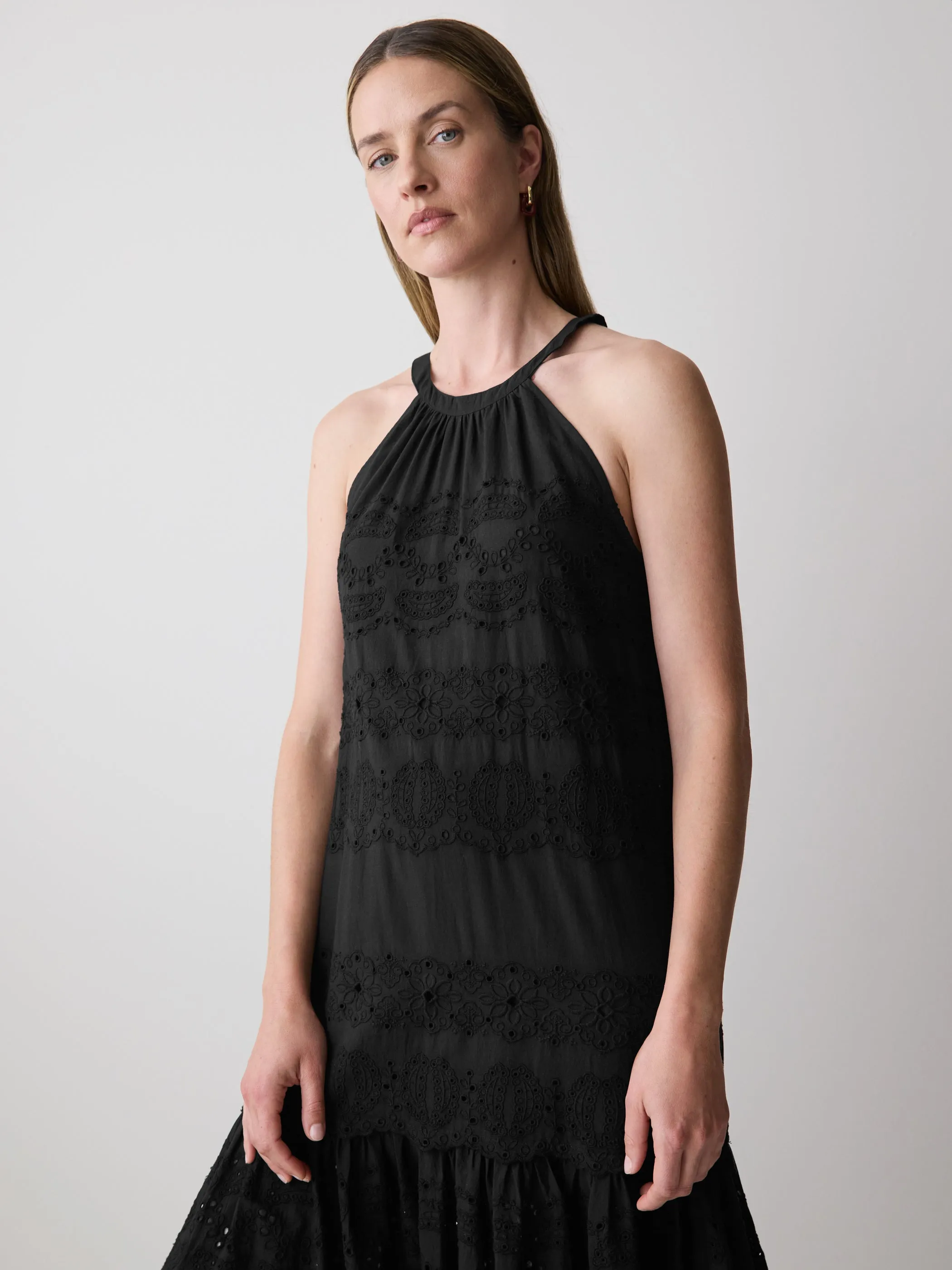 Sleeveless Halter Maxi Dress with Eyelets sold by RW&CO. product image thumbnail 2