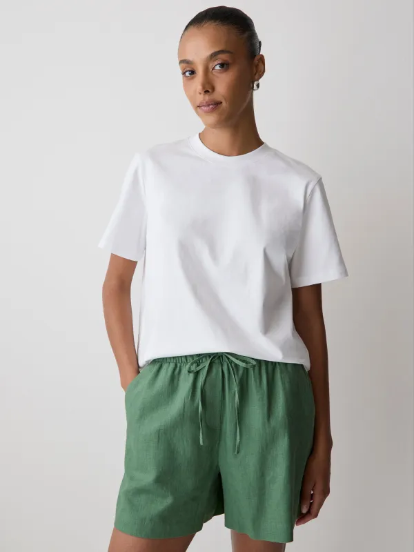 Extended-Sleeve Crew-Neck Relaxed-Fit Top made by RW&CO.