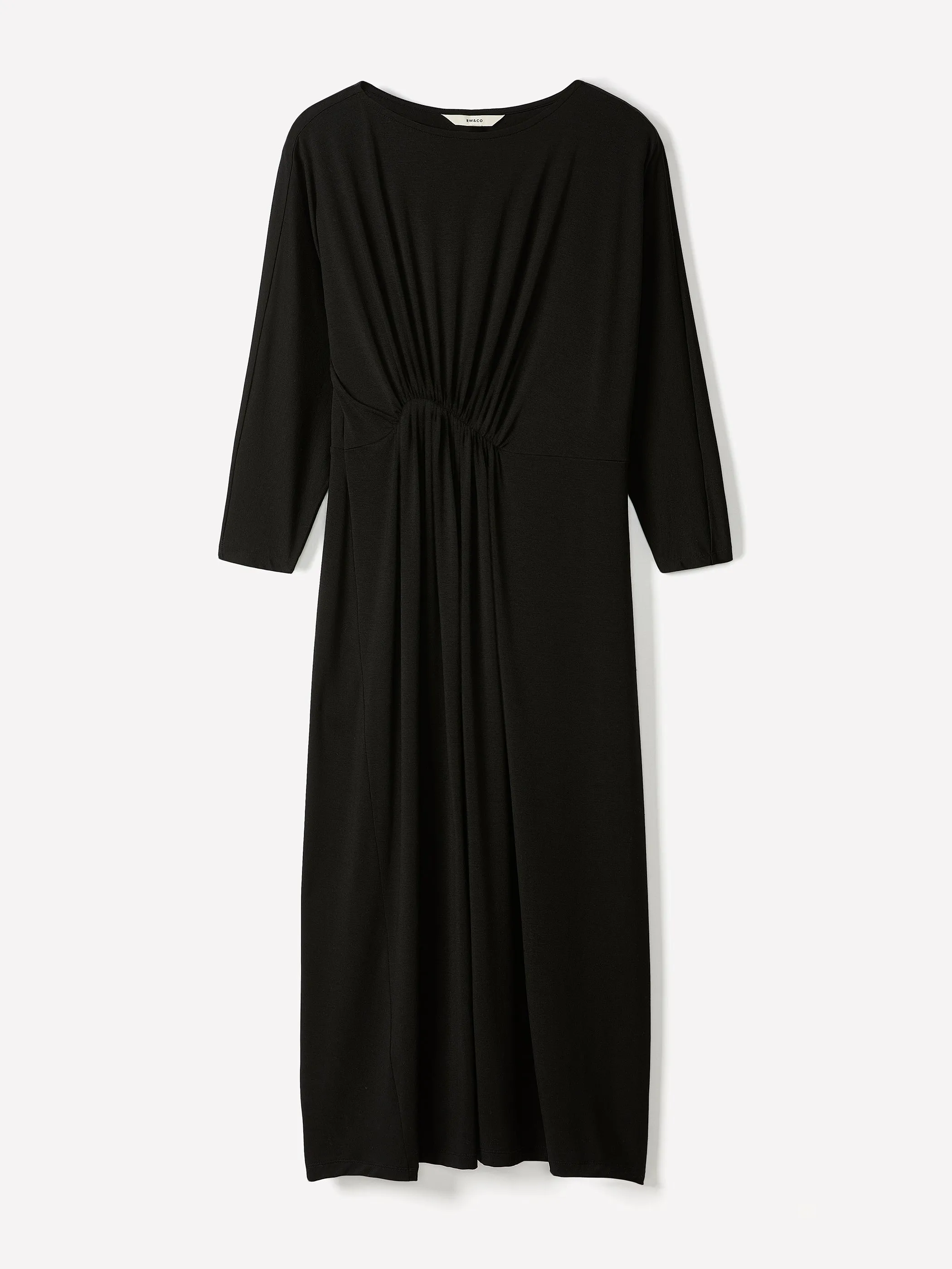 3/4-Sleeve Cowl-Neck Dress with Shirred Waist sold by RW&CO. product image thumbnail 5