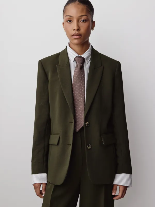 Relaxed-Fit Two-Button Blazer made by RW&CO.