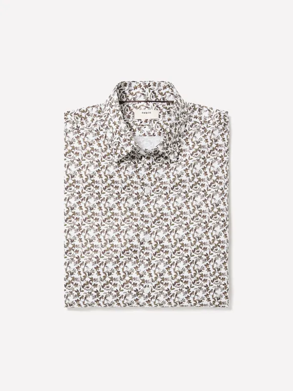 Slim-Fit Dress Shirt with Abstract Floral Pattern made by RW&CO.