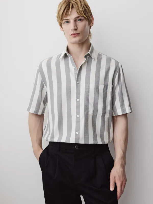 Striped Short-Sleeve Shirt made by RW&CO.
