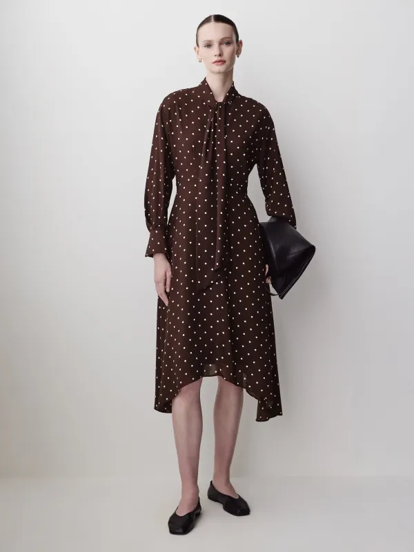 Long-Sleeve Midi Dress with Asymmetrical Hem made by RW&CO.