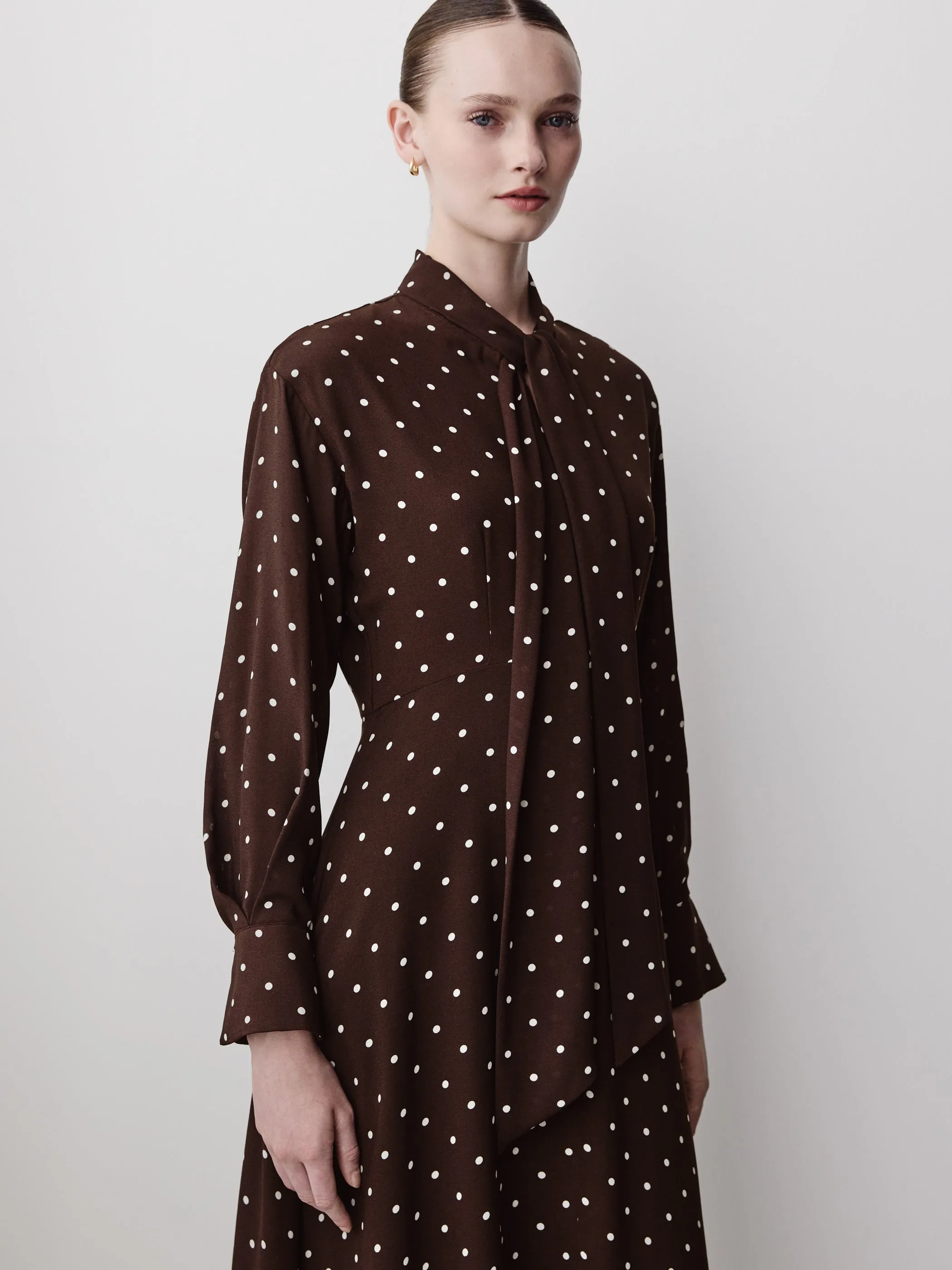 Long-Sleeve Midi Dress with Asymmetrical Hem sold by RW&CO. product image thumbnail 2