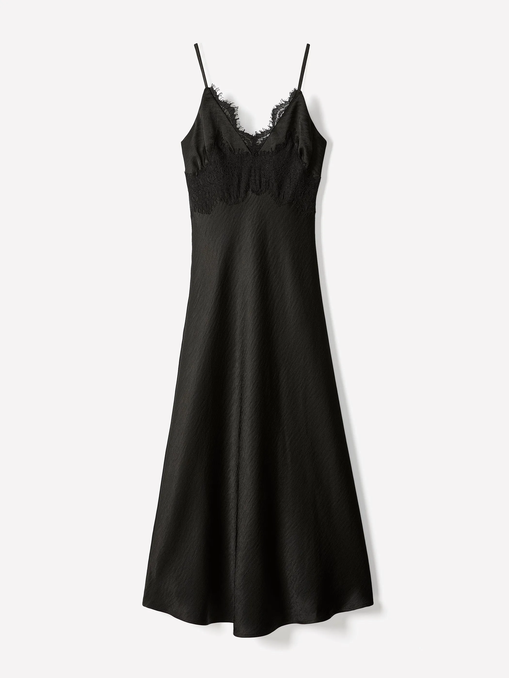Satin Midi Dress with Lace Trim sold by RW&CO. product image thumbnail 4