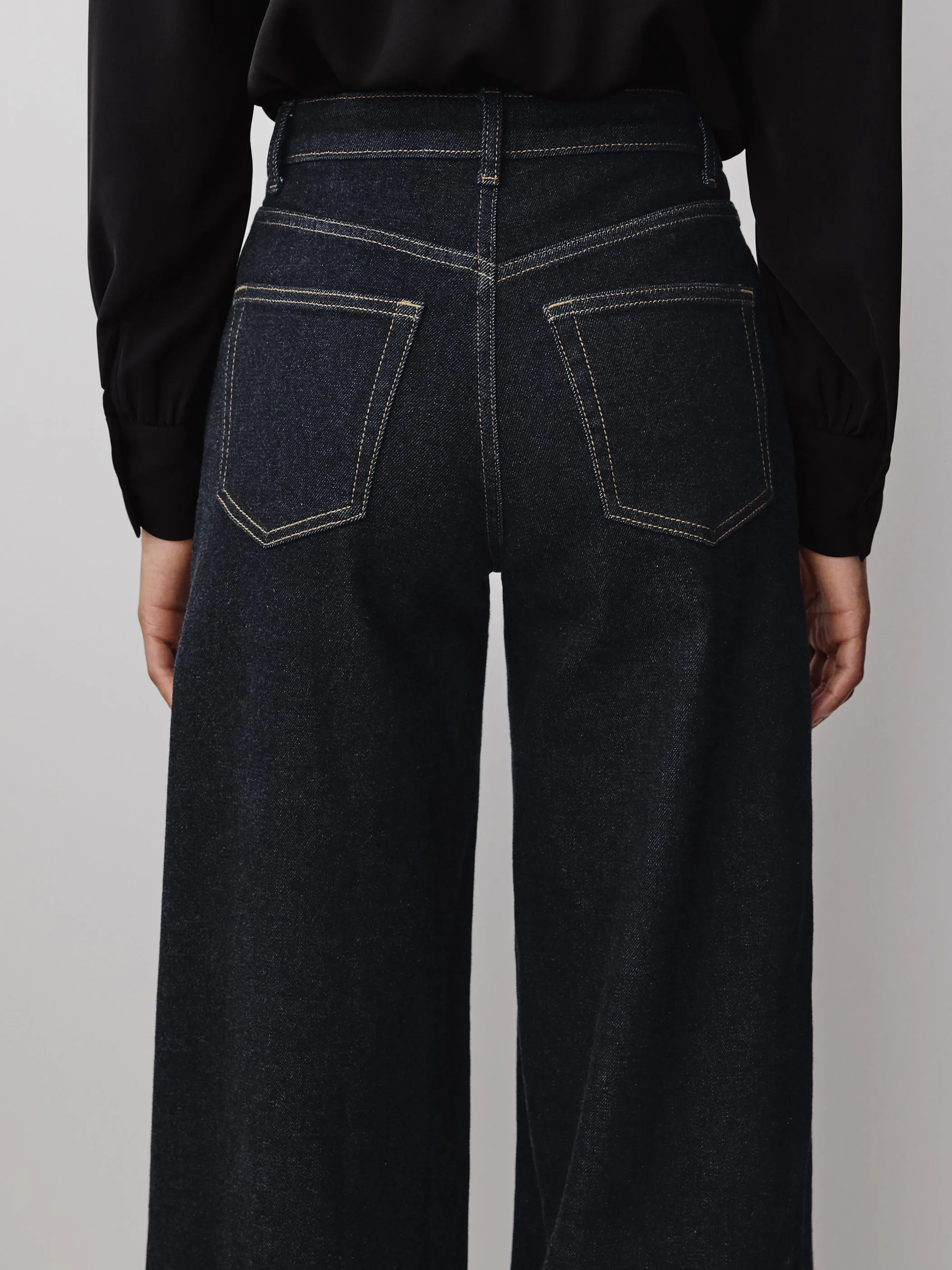 High-Rise Ultra-Wide-Leg Jeans sold by RW&CO. product image thumbnail 4