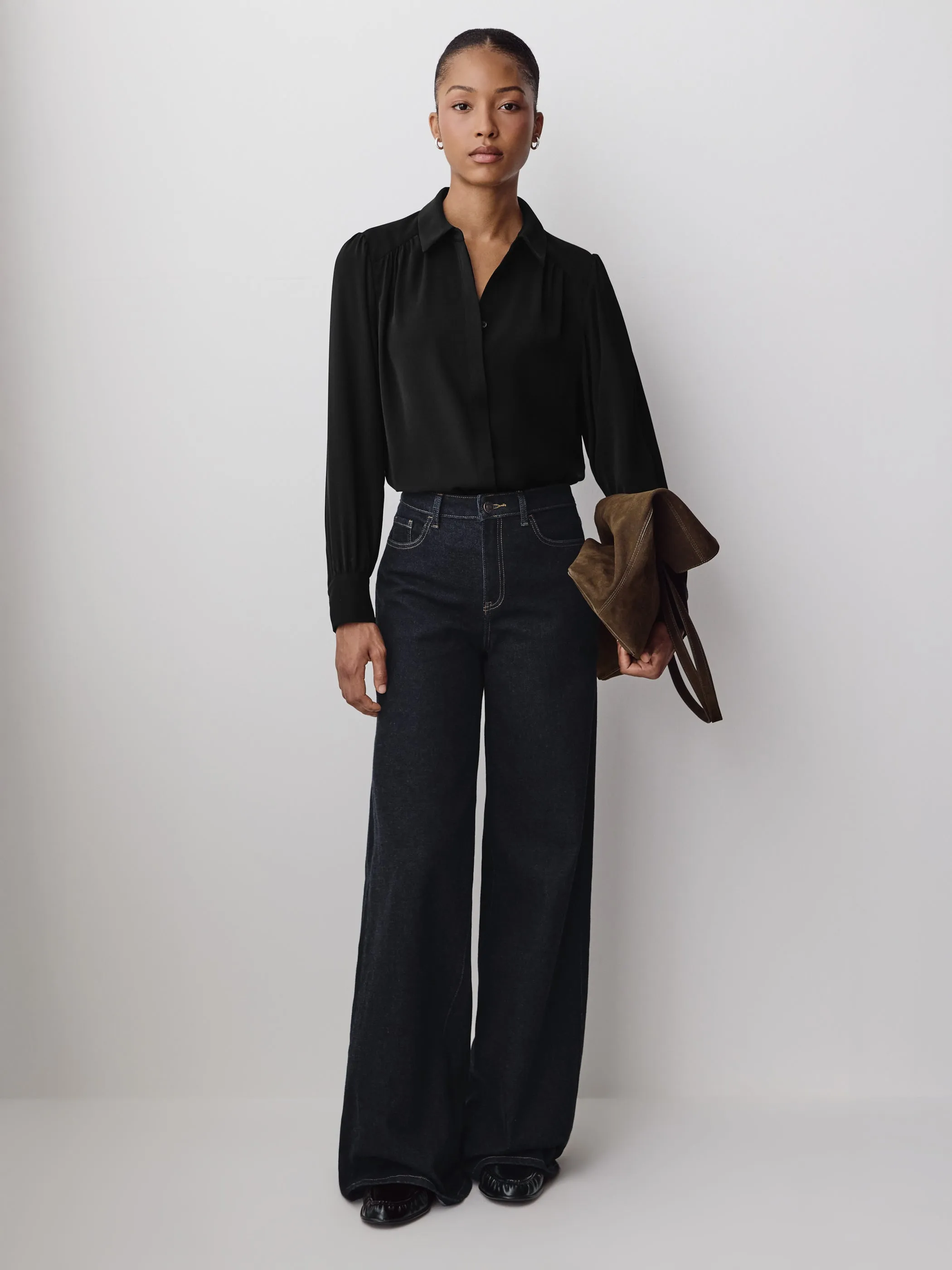 High-Rise Ultra-Wide-Leg Jeans sold by RW&CO.