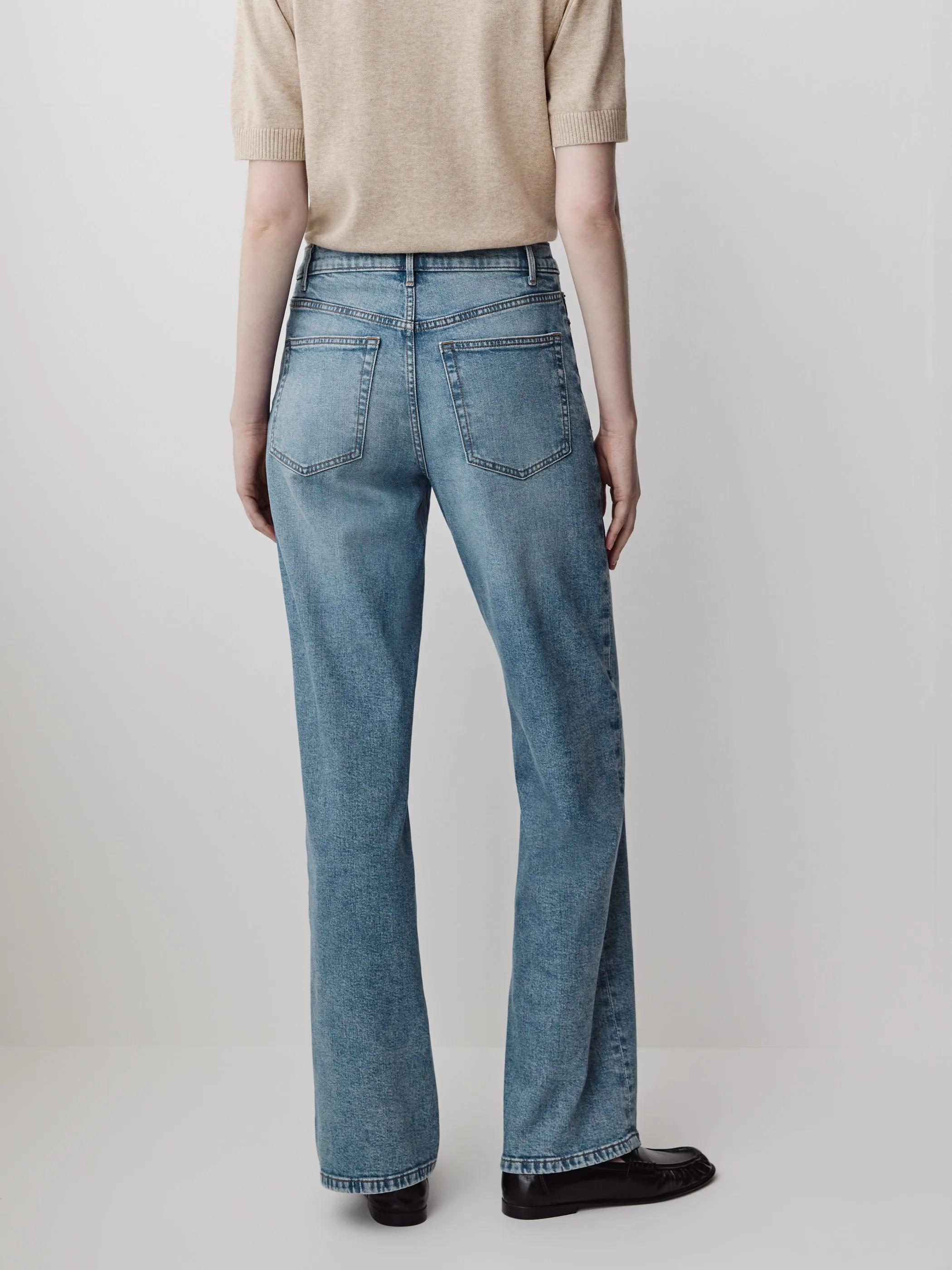 Mid-Rise Straight-Leg Jeans sold by RW&CO. product image thumbnail 3