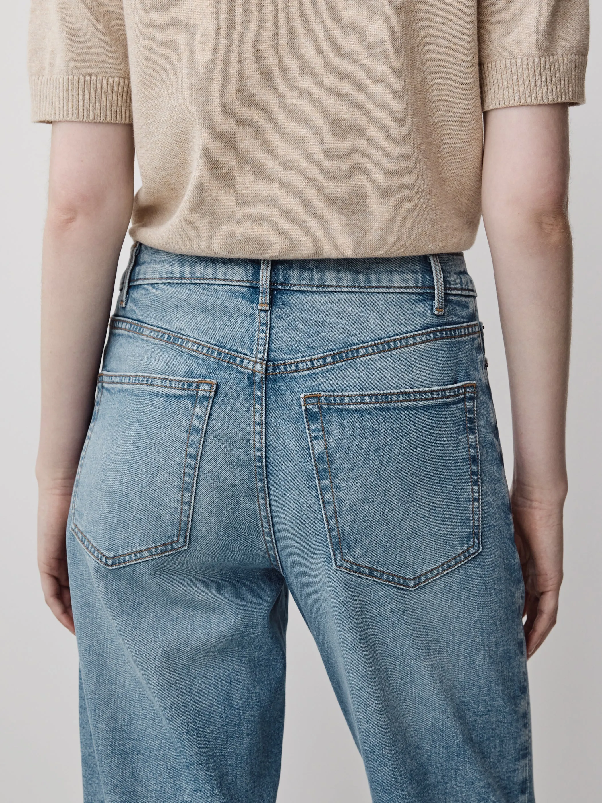 Mid-Rise Straight-Leg Jeans sold by RW&CO. product image thumbnail 4