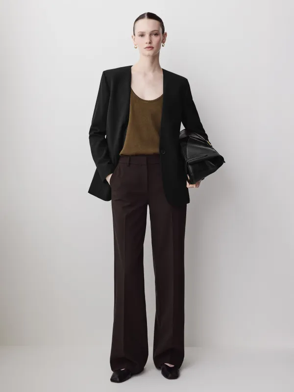Mid-Rise Wide-Leg Heavy Twill Pant made by RW&CO.