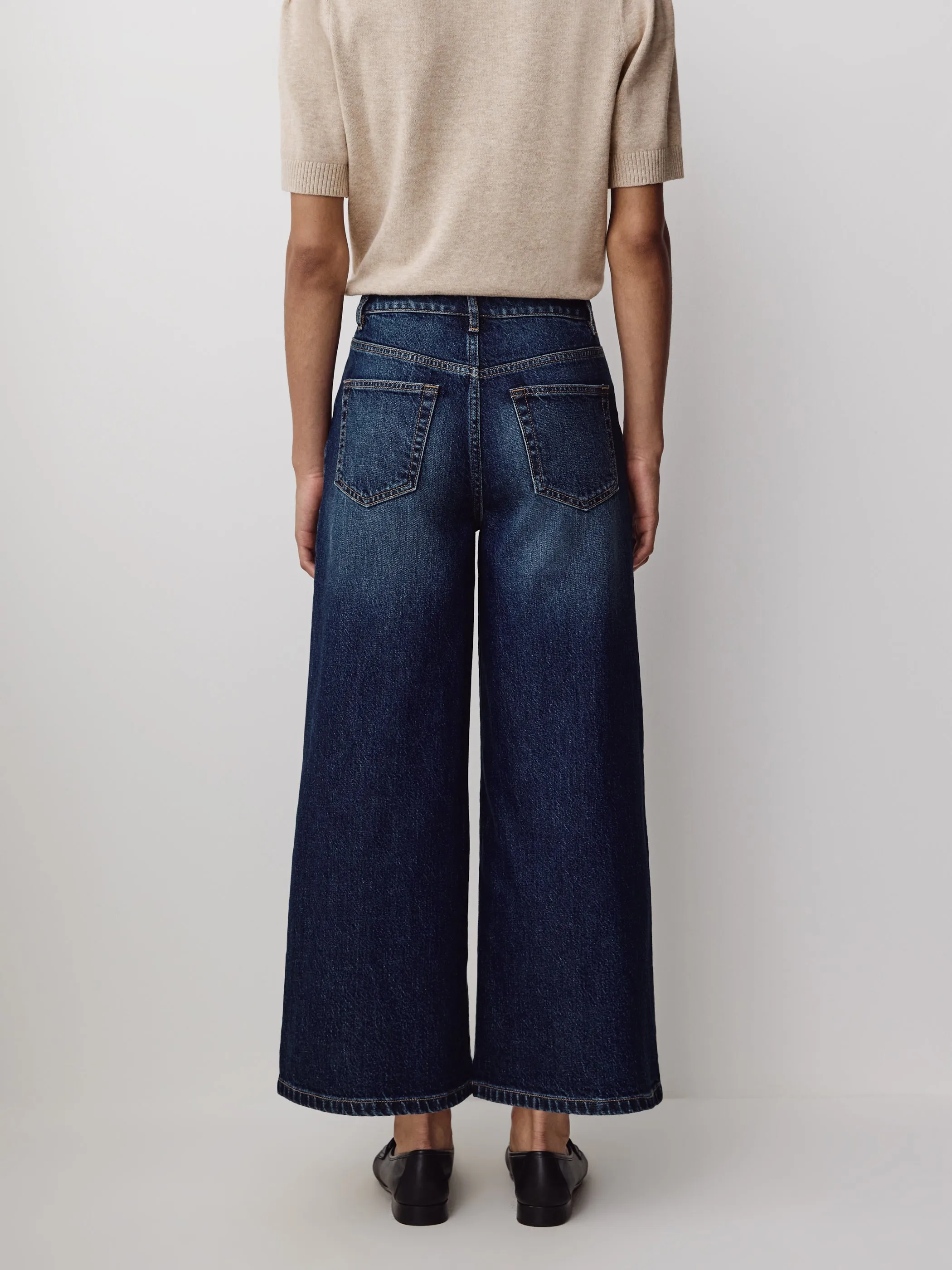 High-Rise Wide-Leg Cropped Jeans sold by RW&CO. product image thumbnail 3