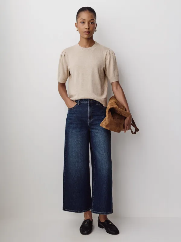 High-Rise Wide-Leg Cropped Jeans made by RW&CO.