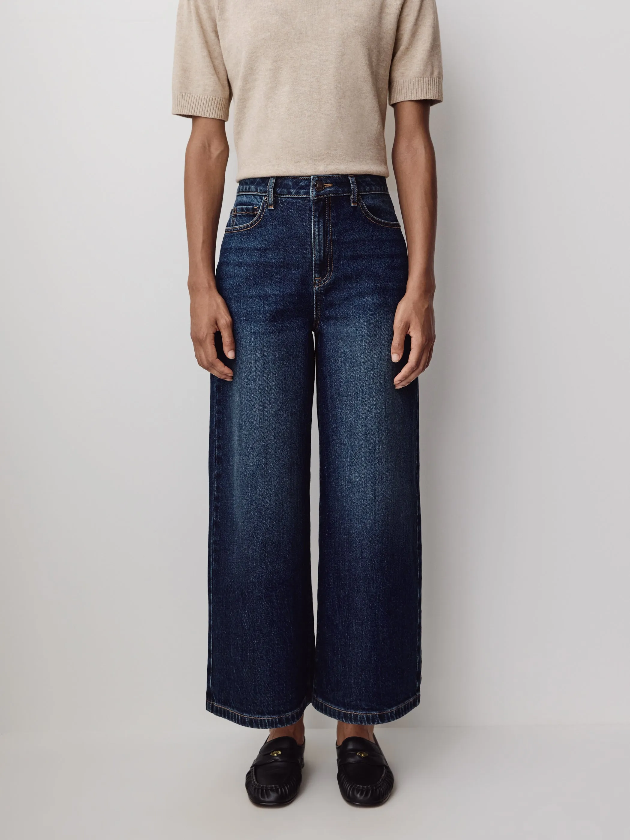 High-Rise Wide-Leg Cropped Jeans sold by RW&CO. product image thumbnail 2