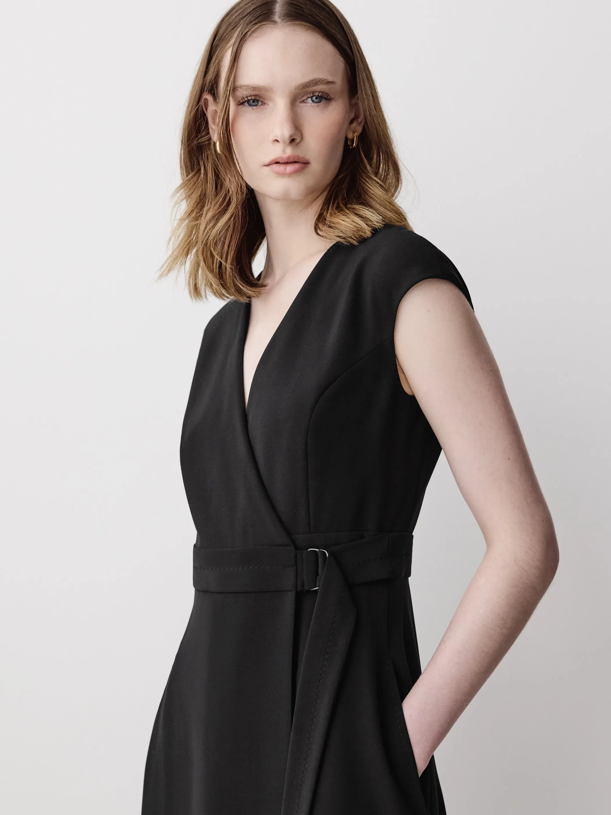 Extended-Sleeve V-Neck Wrap Midi Dress sold by RW&CO. product image thumbnail 2