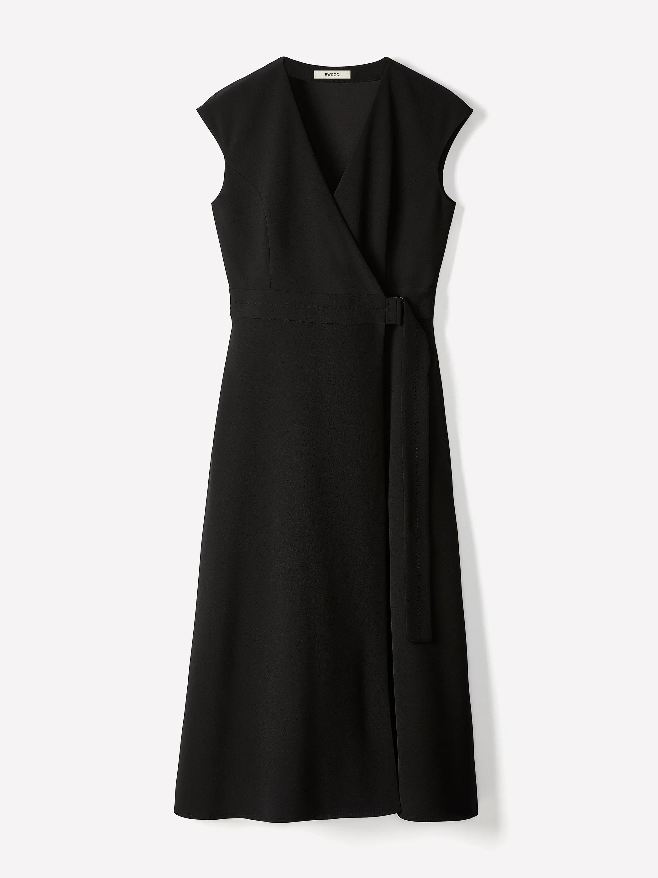Extended-Sleeve V-Neck Wrap Midi Dress sold by RW&CO. product image thumbnail 4