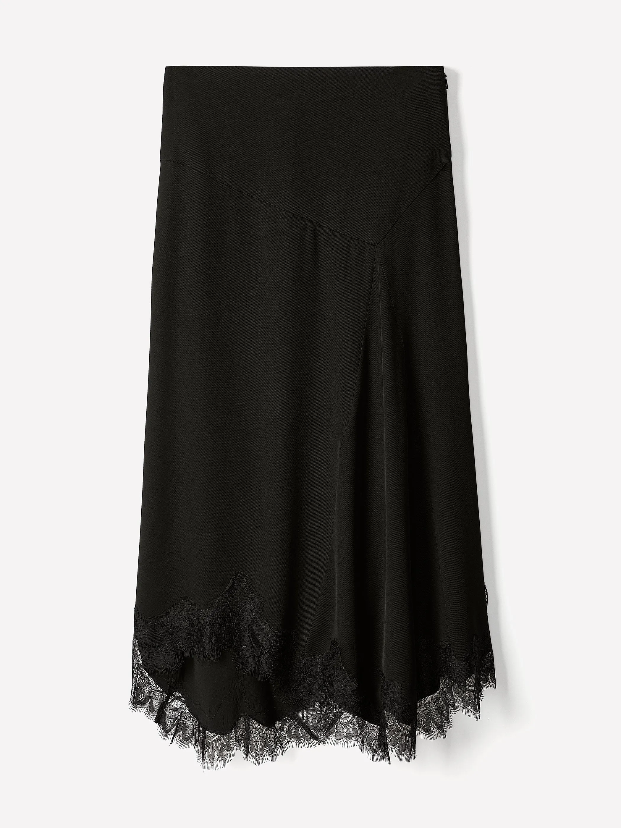 Asymmetrical Twill Skirt with Lace Trim sold by RW&CO. product image thumbnail 3