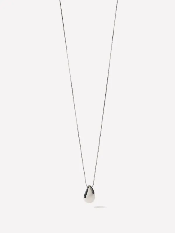 Necklace with Sculptural Metal Pendant made by RW&CO.