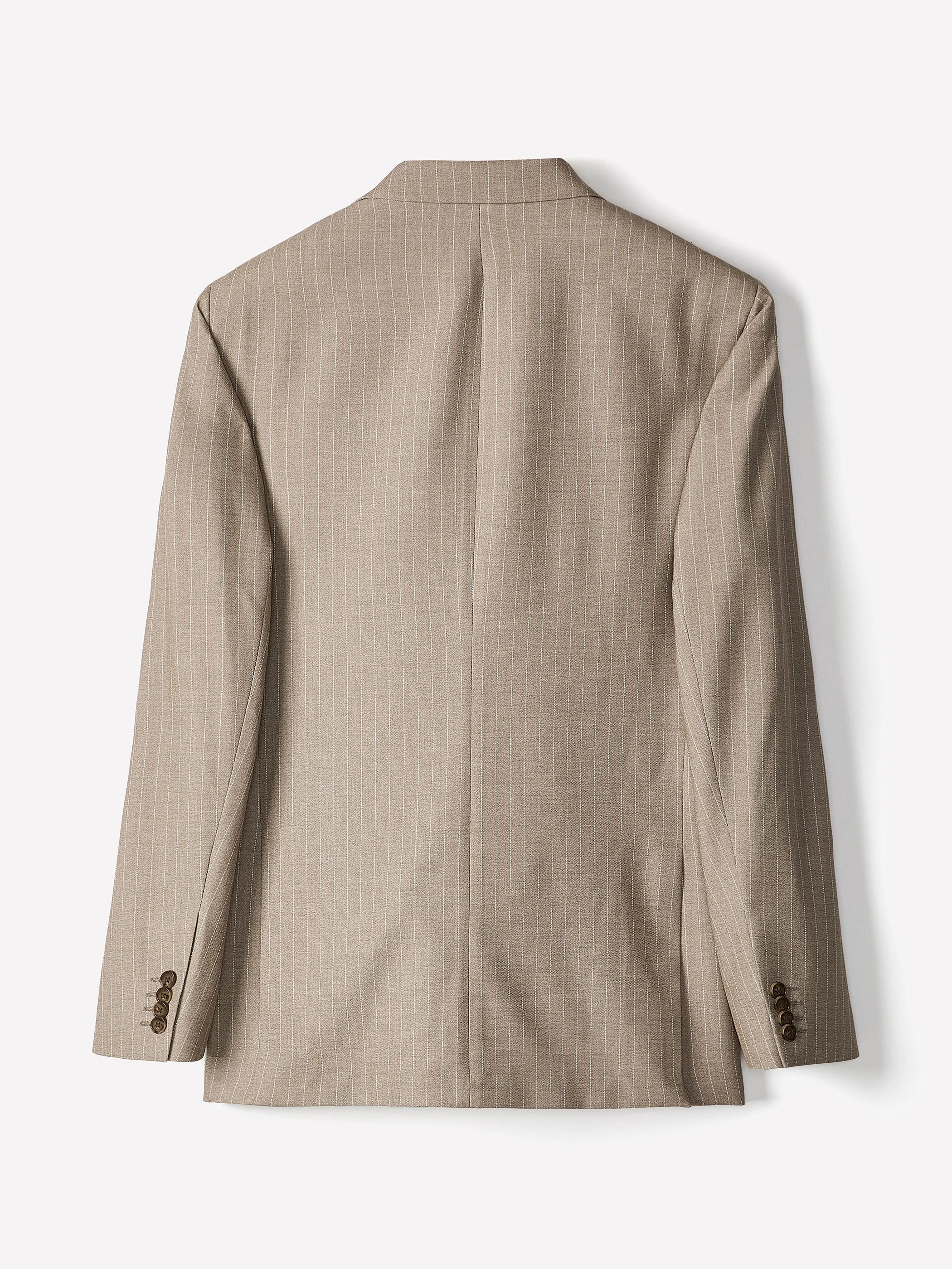 Tailored-Fit Double-Breasted Striped Suit Blazer sold by RW&CO. product image thumbnail 4