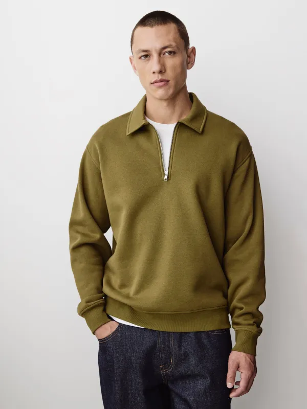 Long-Sleeve Half-Zip Polo Sweater made by RW&CO.