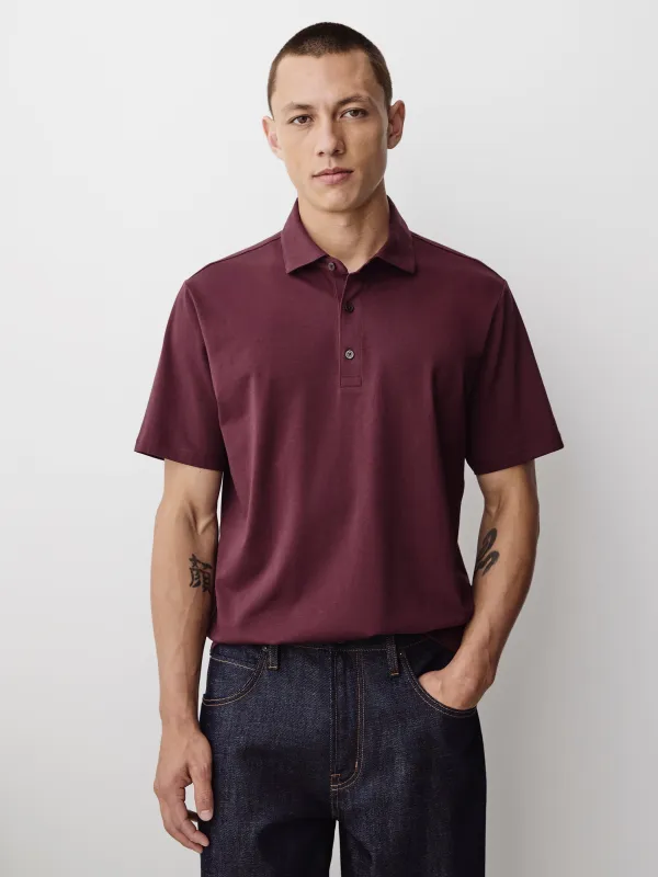 Short-Sleeve Supima (R) Cotton Polo made by RW&CO.