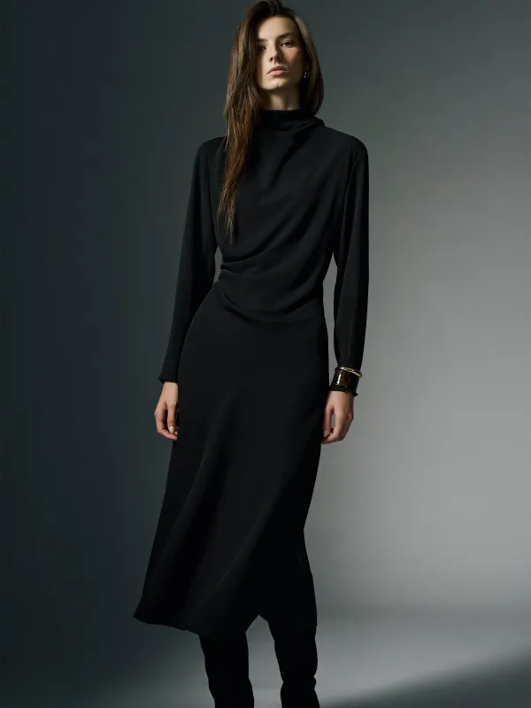 Long-Sleeve Mock-Neck Midi Dress made by RW&CO.