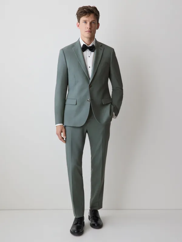 Slim-Fit Agave Suit Blazer made by RW&CO.