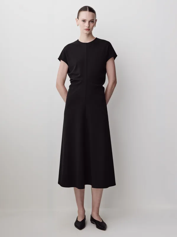 Extended-Sleeve Crew-Neck Midi Dress made by RW&CO.