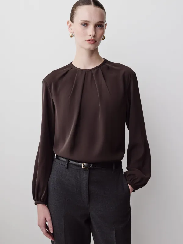 Long-Sleeve Crew-Neck Blouse made by RW&CO.