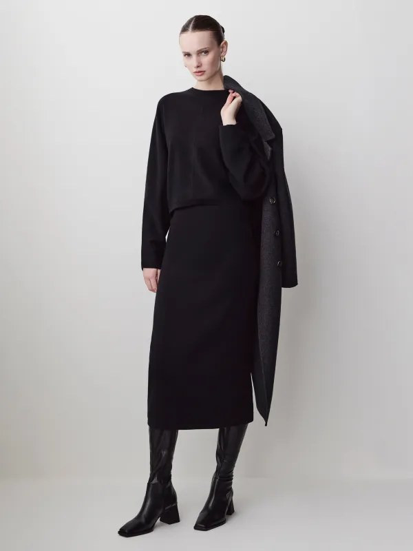 Knitted Pencil Midi Skirt made by RW&CO.