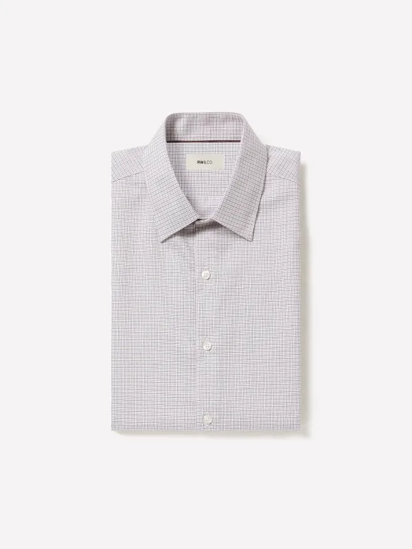 Tailored-Fit Dress Shirt with Micro Check Print made by RW&CO.